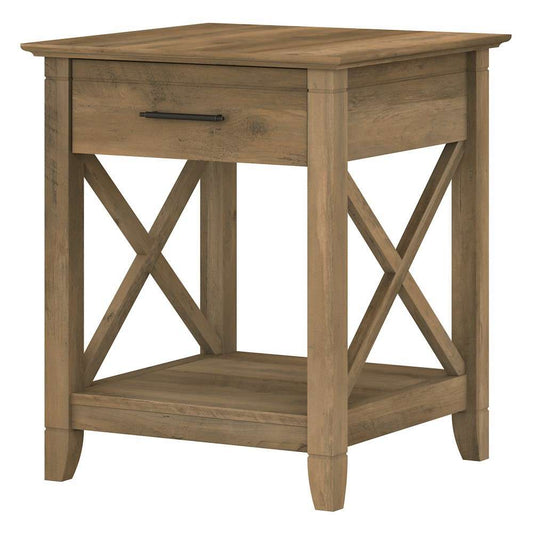 Bush Furniture - Key West End Table with Storage in Reclaimed Pine - KWT120RCP-03 veiw 1