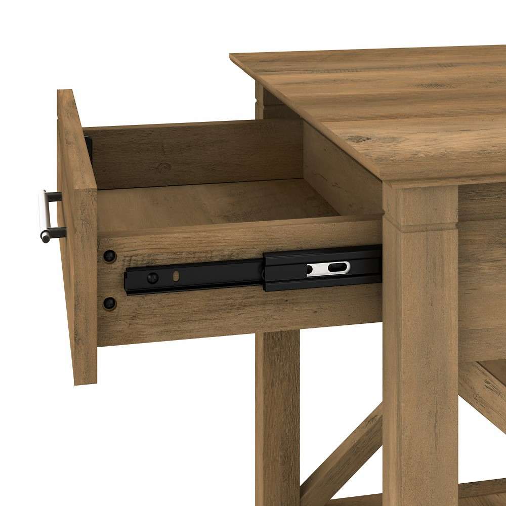 Bush Furniture - Key West End Table with Storage in Reclaimed Pine - KWT120RCP-03 veiw 3