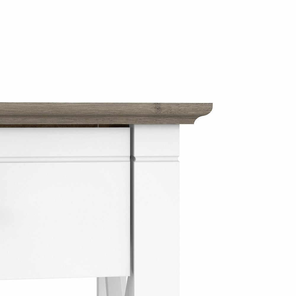 Bush Furniture - Key West End Table with Storage in Pure White and Shiplap Gray - KWT120G2W-03 veiw 5