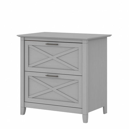 Bush Furniture - Key West 2 Drawer Lateral File Cabinet in Cape Cod Gray - KWF130CG-03 veiw 1