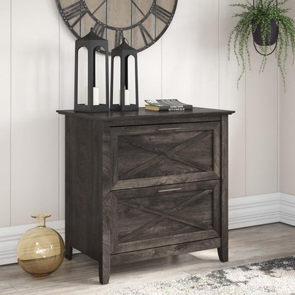 Bush Furniture - Key West Lateral File in Dark Gray Hickory - KWF130GH-03 veiw 2