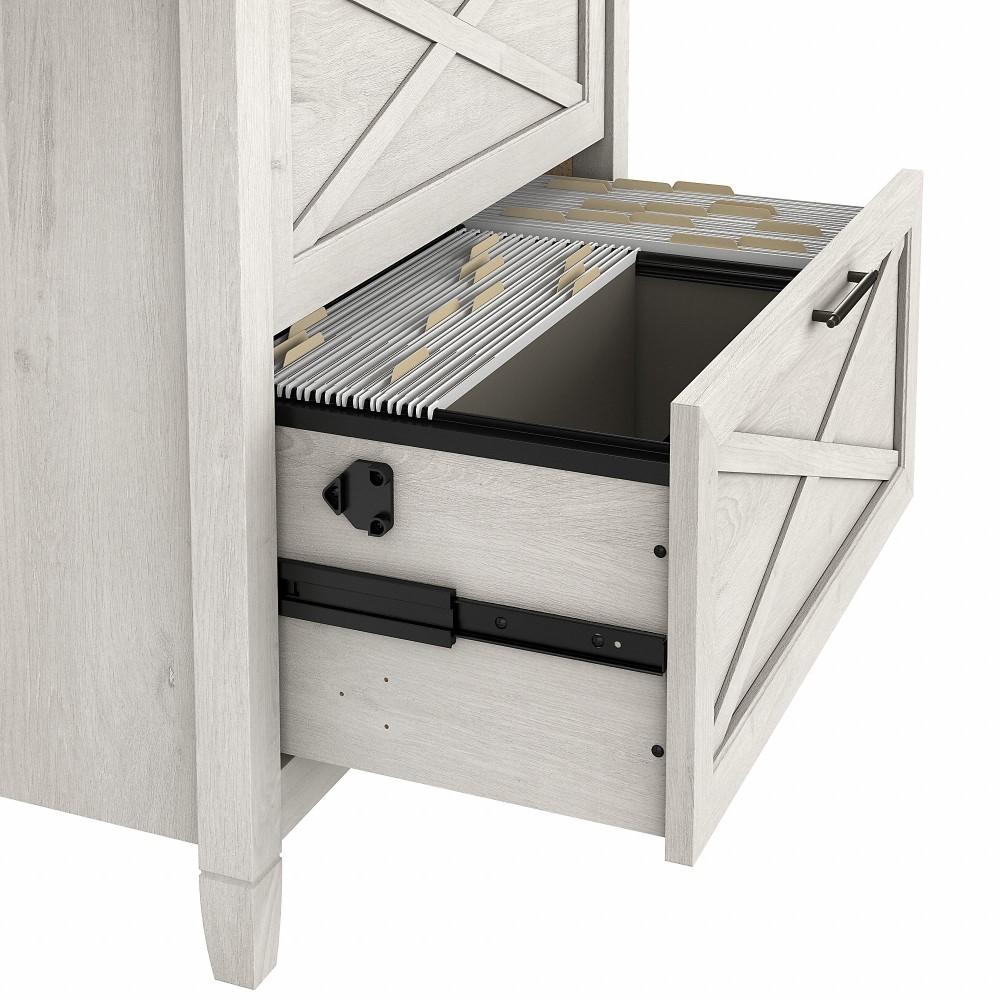 Bush Furniture - Key West 2 Drawer Lateral File Cabinet in Linen White Oak - KWF130LW-03 veiw 4