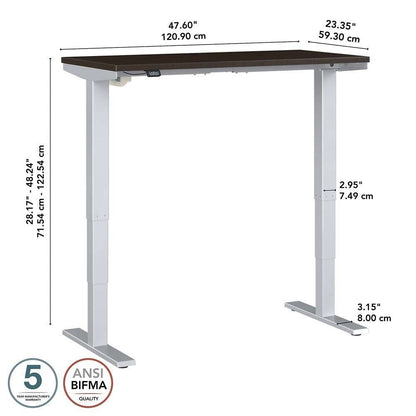 Bush Furniture - Move 40 Series 48Wx24D Electric Height Adjustable Standing Desk in Mocha Cherry - M4S4824MRSK veiw 6