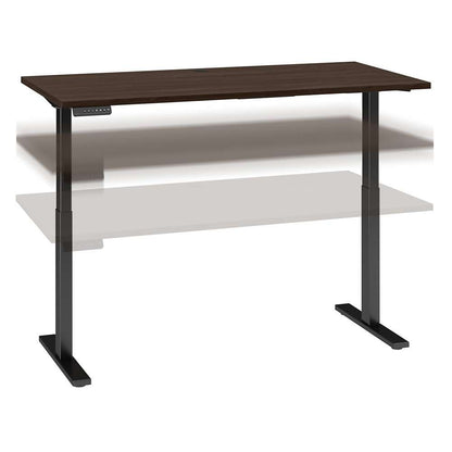 Bush Business Furniture - Move 60 Series 60W x 30D Electric Height Adjustable Standing Desk in Black Walnut with Black Base - M6S6030BWBK veiw 1