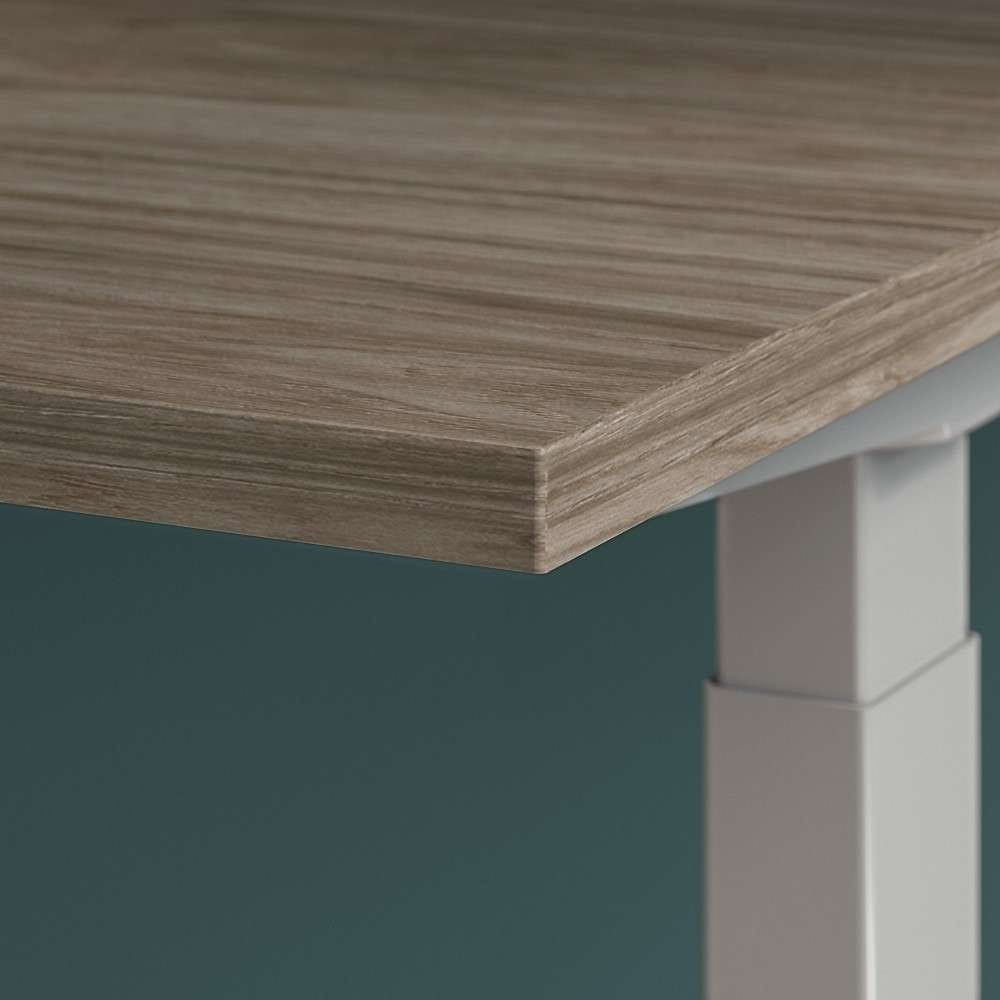 Bush Business Furniture - Move 60 Series 60W x 30D Electric Height Adjustable Standing Desk in Modern Hickory with Cool Gray Metallic Base - M6S6030MHSK veiw 3