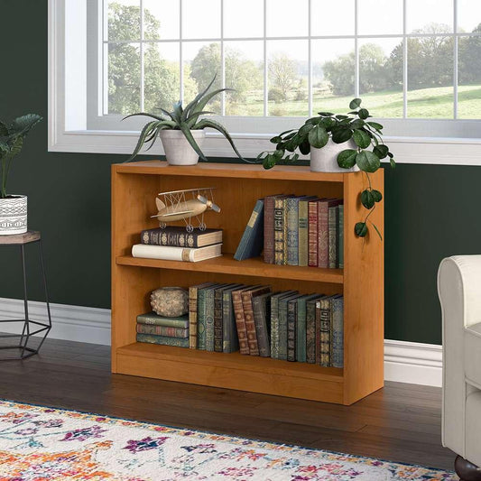 Bush Furniture - Universal  2 Shelf Bookcase in Natural Cherry - WL12466 veiw 2