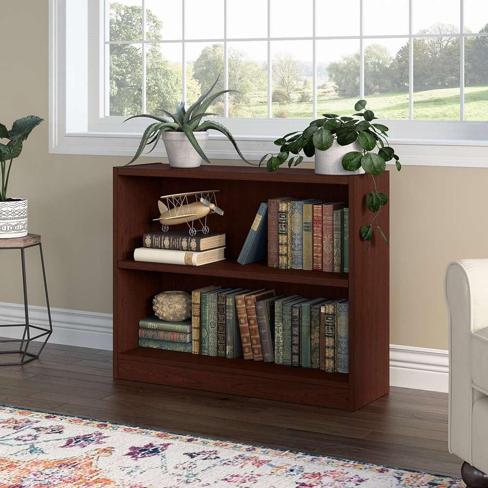 Bush Furniture - Universal  2 Shelf Bookcase in Vogue Cherry - WL12447 veiw 2