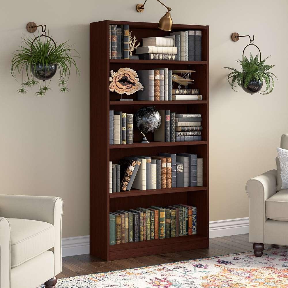 Bush Furniture - Universal  5 Shelf Bookcase in Vogue Cherry - WL12439 veiw 2