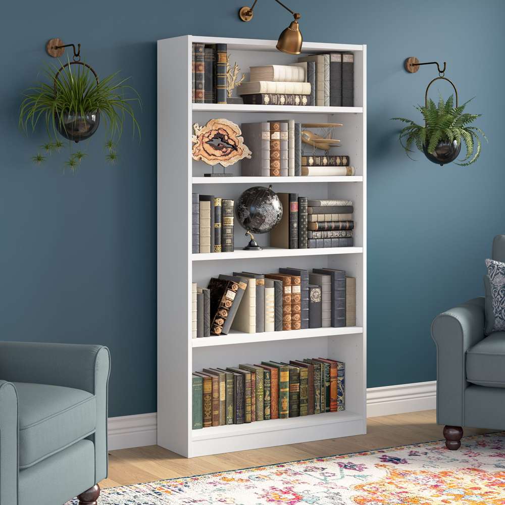Bush Furniture - Universal  5 Shelf Bookcase in White - WL12417 veiw 1