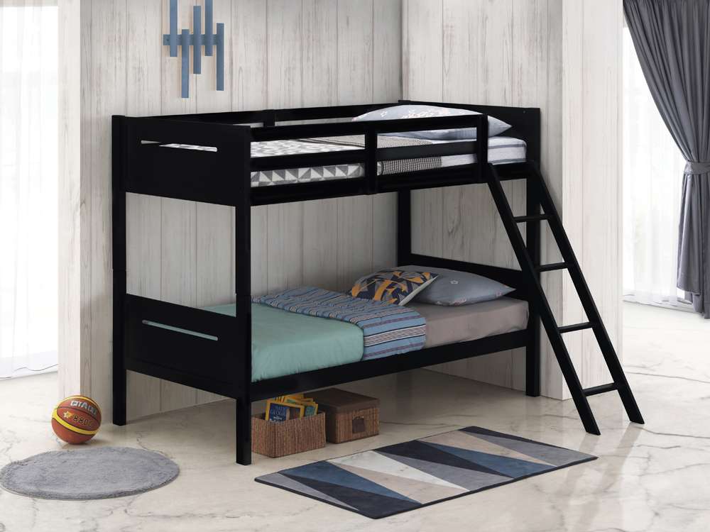 Coaster -  Littleton Bunk Bed Twin/Twin Bunk Bed - 405051BLK veiw 1