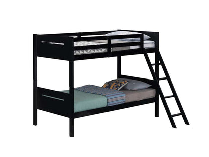 Coaster -  Littleton Bunk Bed Twin/Twin Bunk Bed - 405051BLK veiw 2