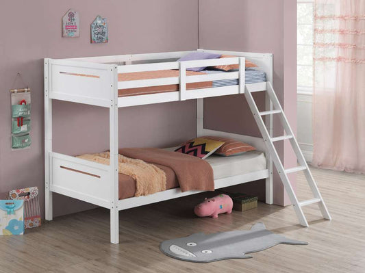 Coaster -  Littleton Bunk Bed Twin/Twin Bunk Bed - 405051WHT veiw 1