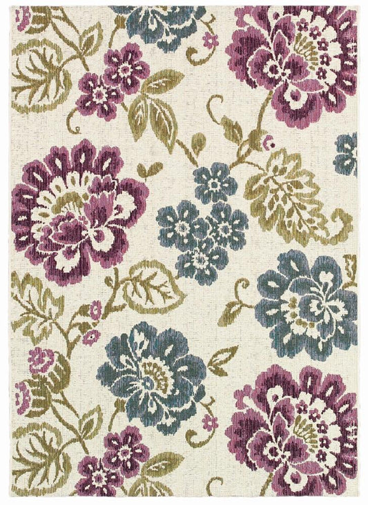 Couristan - Dolce Tivoli/Ivory-Multi Rug - 53 X 76 - 40787439053076T veiw 1