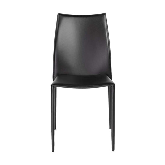 Euro Style - Dalia Stacking Side Chair in Black (Set of 2) - 02350BLK-MP2 veiw 1