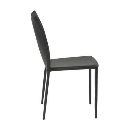 Euro Style - Dalia Stacking Side Chair in Black (Set of 2) - 02350BLK-MP2 veiw 3