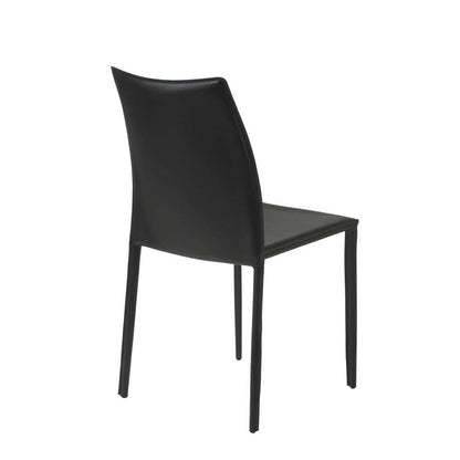 Euro Style - Dalia Stacking Side Chair in Black (Set of 2) - 02350BLK-MP2 veiw 4