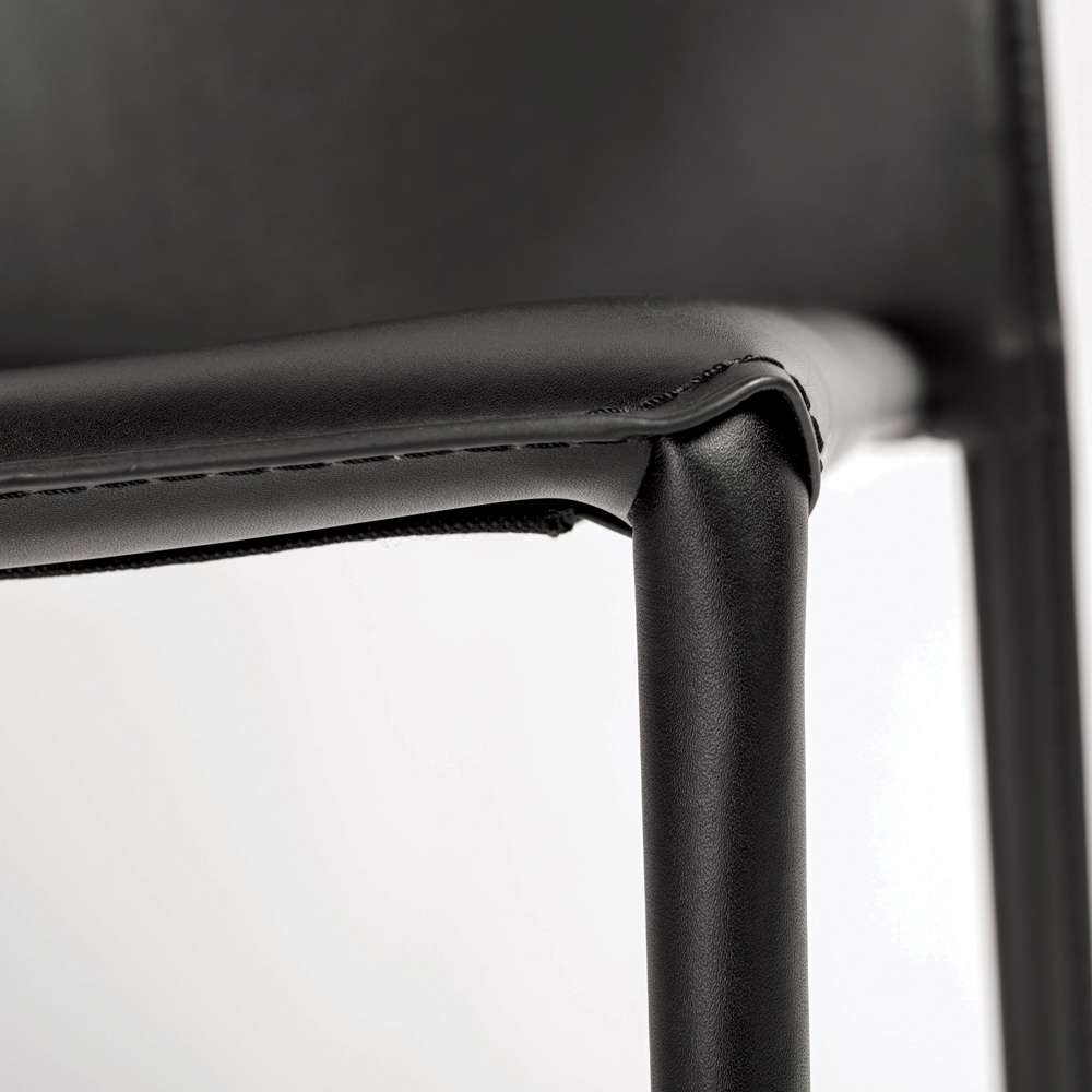 Euro Style - Dalia Stacking Side Chair in Black (Set of 2) - 02350BLK-MP2 veiw 5
