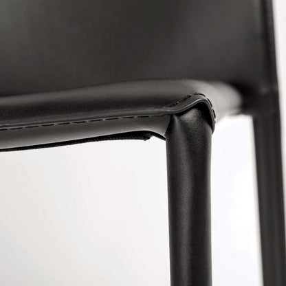 Euro Style - Dalia Stacking Side Chair in Black (Set of 2) - 02350BLK-MP2 veiw 5