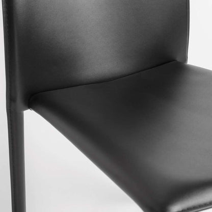 Euro Style - Dalia Stacking Side Chair in Black (Set of 2) - 02350BLK-MP2 veiw 6