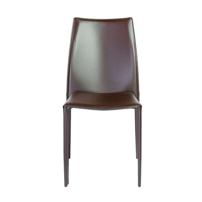 Euro Style - Dalia Stacking Side Chair in Brown (Set of 2) - 02350BRN-MP2 veiw 1