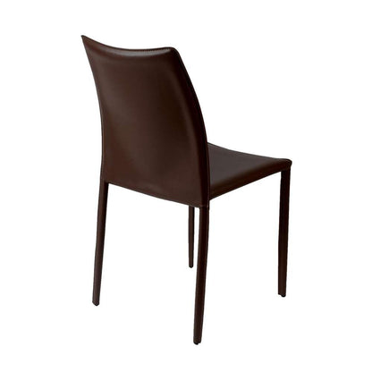 Euro Style - Dalia Stacking Side Chair in Brown (Set of 2) - 02350BRN-MP2 veiw 4