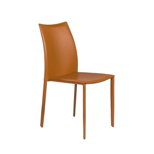 Euro Style - Dalia Stacking Side Chair in Cognac (Set of 2) - 02350COG-MP2 veiw 2