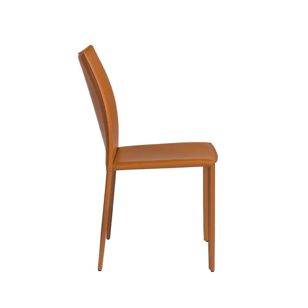 Euro Style - Dalia Stacking Side Chair in Cognac (Set of 2) - 02350COG-MP2 veiw 3