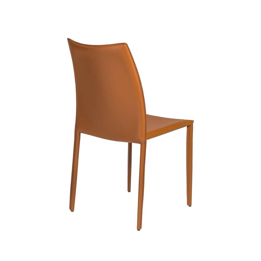 Euro Style - Dalia Stacking Side Chair in Cognac (Set of 2) - 02350COG-MP2 veiw 4