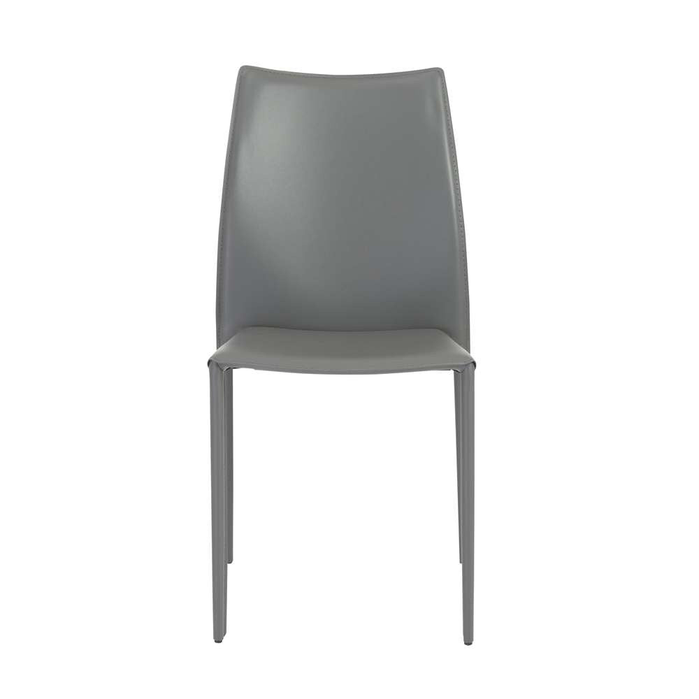 Euro Style - Dalia Stacking Side Chair in Gray (Set of 2) - 02350GRY-MP2 veiw 1