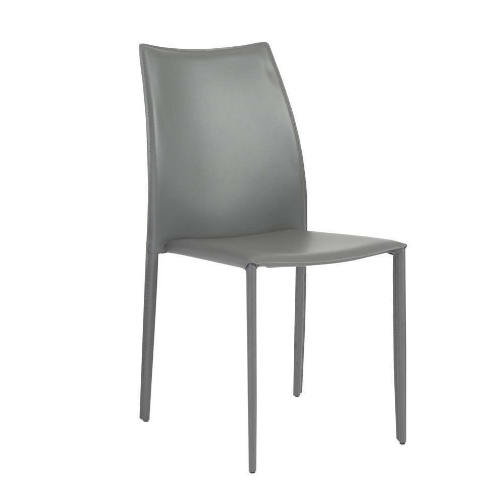 Euro Style - Dalia Stacking Side Chair in Gray (Set of 2) - 02350GRY-MP2 veiw 2