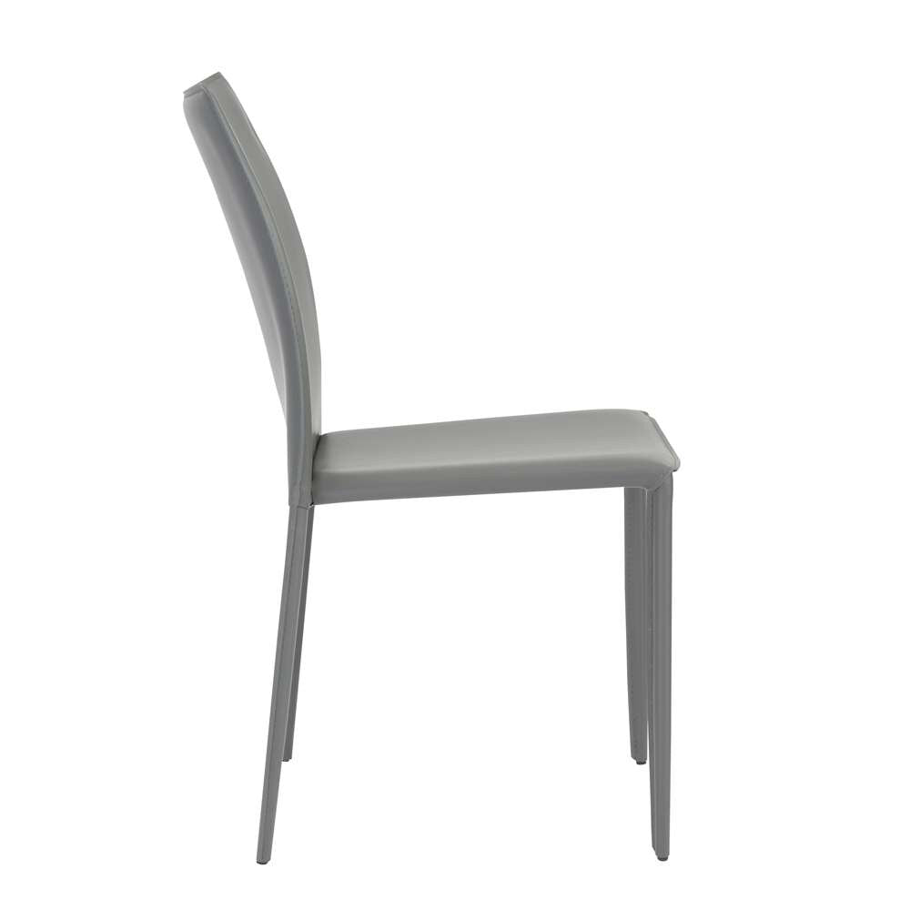 Euro Style - Dalia Stacking Side Chair in Gray (Set of 2) - 02350GRY-MP2 veiw 3