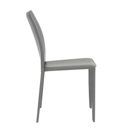 Euro Style - Dalia Stacking Side Chair in Gray (Set of 2) - 02350GRY-MP2 veiw 3