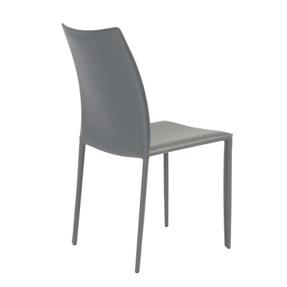 Euro Style - Dalia Stacking Side Chair in Gray (Set of 2) - 02350GRY-MP2 veiw 4