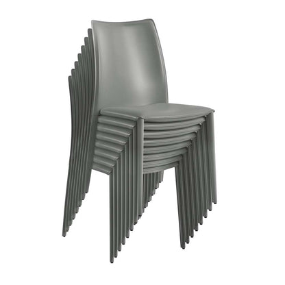 Euro Style - Dalia Stacking Side Chair in Gray (Set of 2) - 02350GRY-MP2 veiw 7