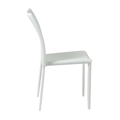 Euro Style - Dalia Stacking Side Chair in White (Set of 2) - 02350WHT-MP2 veiw 3