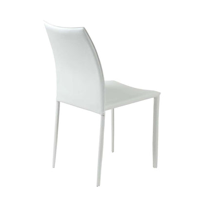 Euro Style - Dalia Stacking Side Chair in White (Set of 2) - 02350WHT-MP2 veiw 4