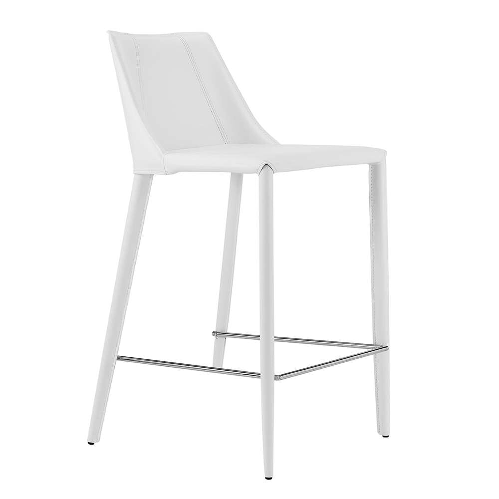Euro Style - Kalle Counter Stool in White - 30916-WHT-MP1 veiw 2