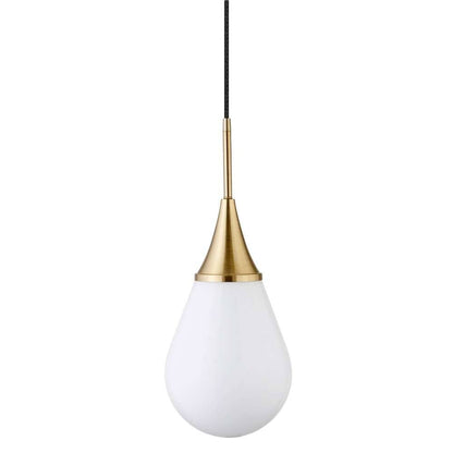 Hudson & Canal - Ambrose 7.63in Wide Pendant with Glass Shade in Brass/White Milk - PD1475 veiw 3