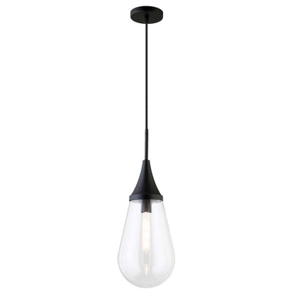 Hudson & Canal - Ambrose 8.63in Wide Pendant with Glass Shade in Blackened Bronze/Clear - PD1471 veiw 3