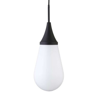 Hudson & Canal - Ambrose 8.63in Wide Pendant with Glass Shade in Blackened Bronze/Milk White - PD1535 veiw 4
