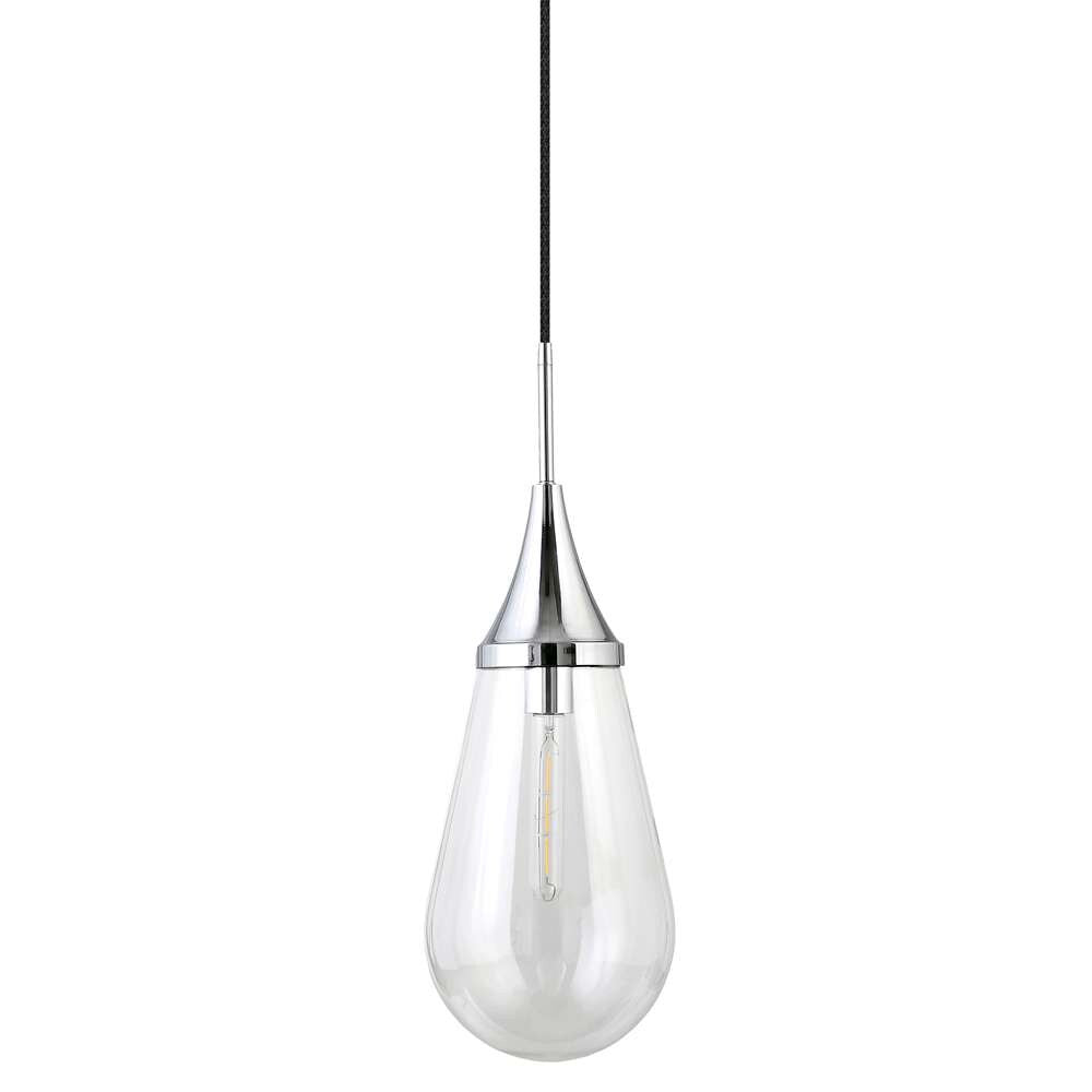 Hudson & Canal - Ambrose 8.63in Wide Pendant with Glass Shade in Polished Nickel/Clear - PD1472 veiw 4