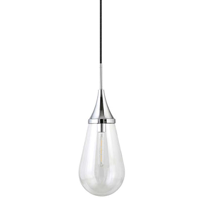 Hudson & Canal - Ambrose 8.63in Wide Pendant with Glass Shade in Polished Nickel/Clear - PD1472 veiw 4