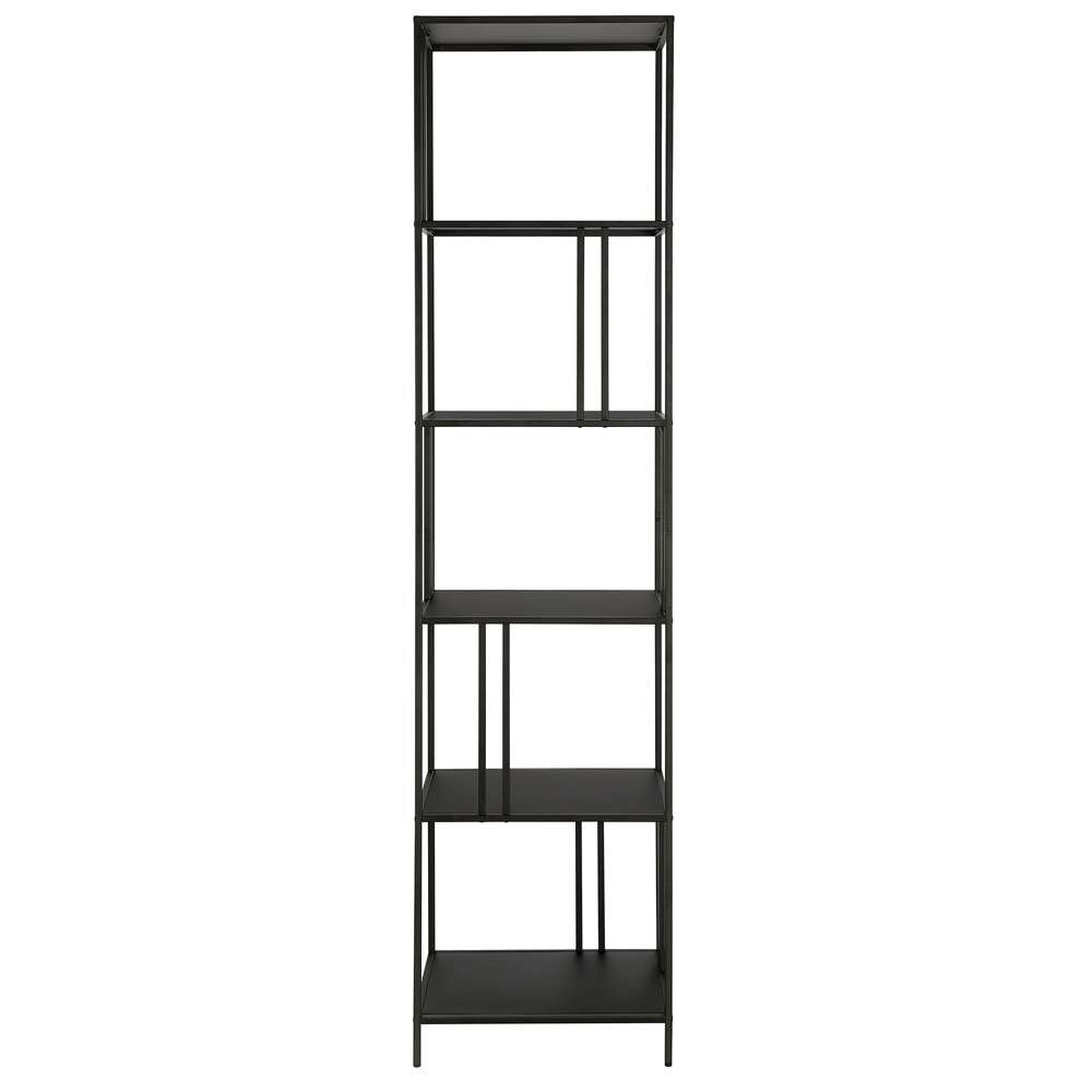 Hudson & Canal - Cortland 18in Wide Rectangular Bookcase in Blackened Bronze - BK0995 veiw 3