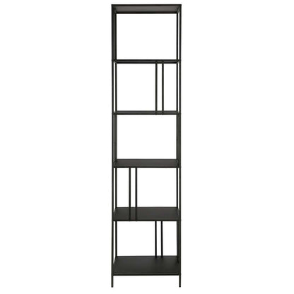 Hudson & Canal - Cortland 18in Wide Rectangular Bookcase in Blackened Bronze - BK0995 veiw 3