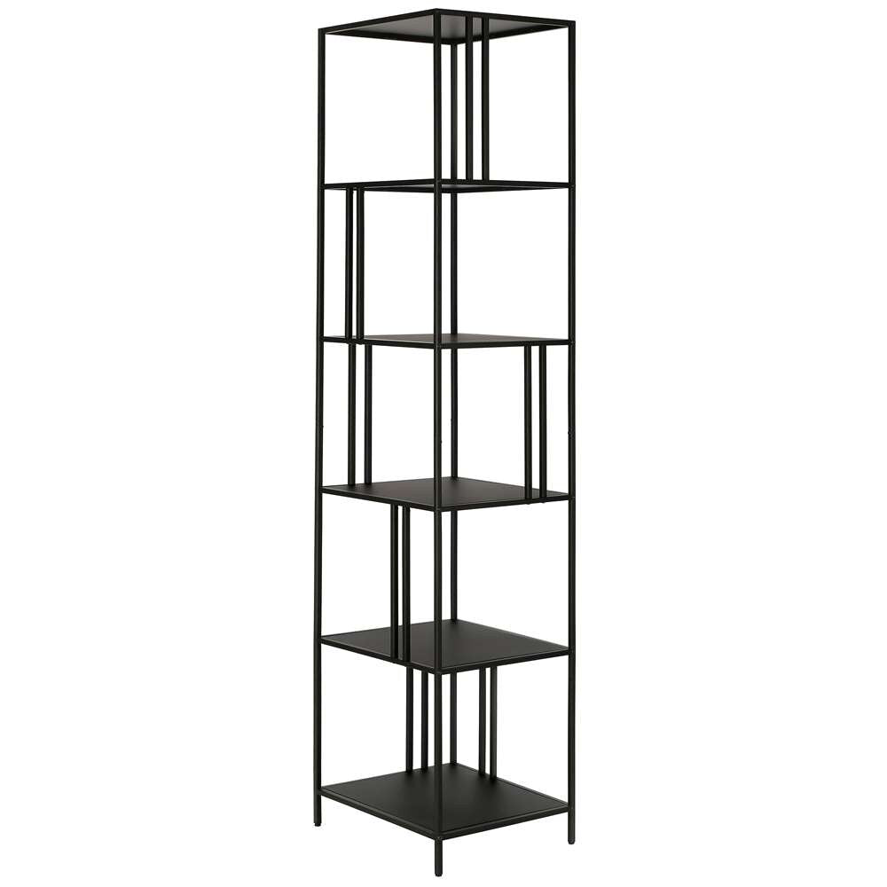 Hudson & Canal - Cortland 18in Wide Rectangular Bookcase in Blackened Bronze - BK0995 veiw 4