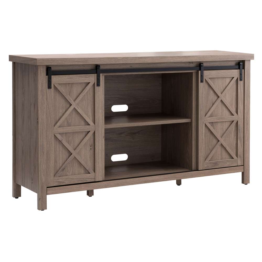 Hudson & Canal - Elmwood Rectangular TV Stand for TVs up to 65in in Antiqued Gray Oak - TV1308 veiw 1