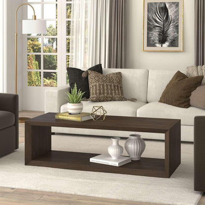 Hudson & Canal - Osmond 58in Wide Rectangular Coffee Table in Alder Brown - CT1951 veiw 2