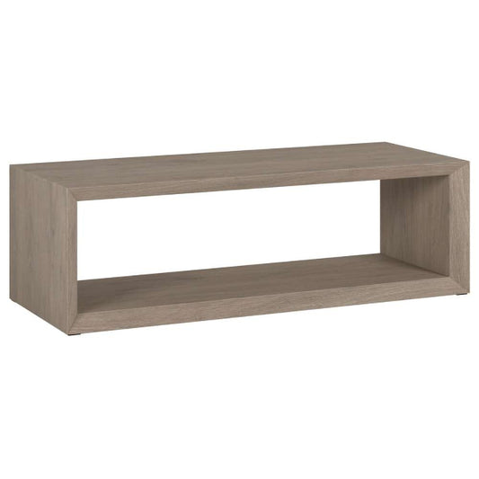 Hudson & Canal - Osmond 58in Wide Rectangular Coffee Table in Antiqued Gray Oak - CT1870 veiw 1