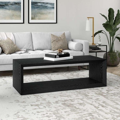Hudson & Canal - Osmond 58in Wide Rectangular Coffee Table in Black Grain - CT1868 veiw 2