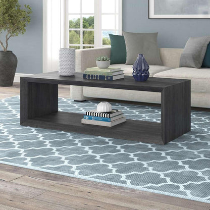 Hudson & Canal - Osmond 58in Wide Rectangular Coffee Table in Charcoal Gray - CT1869 veiw 2